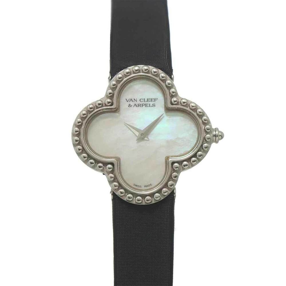Van Cleef & Arpels Alhambra VCARD21600 Women's Watch, White Shell, 18K Gold, ...